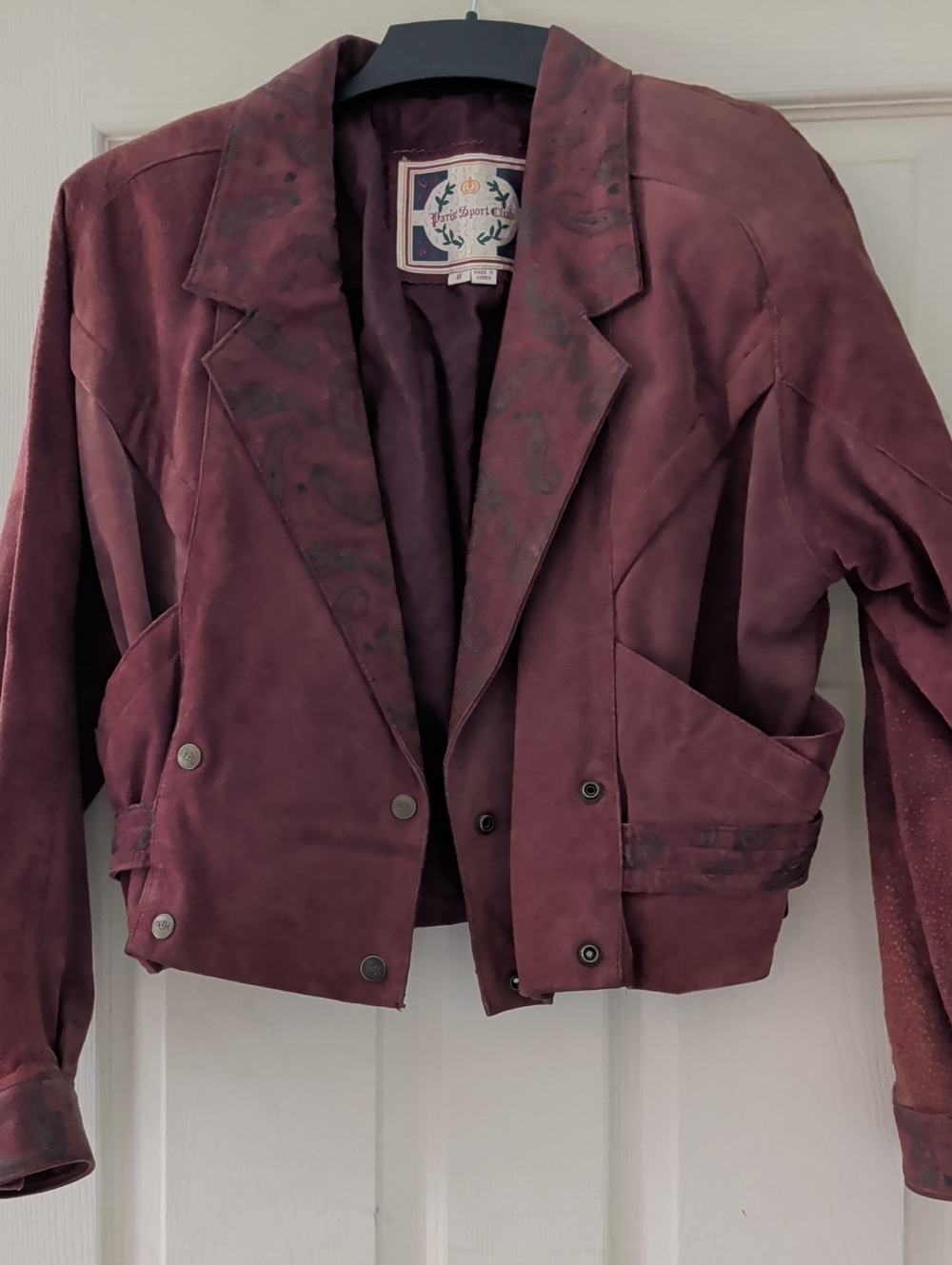 1990s Burgundy Suede Jacket